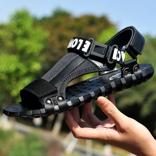 fashion casual solid mens roman sandals basic flat summer shoes hook loop platform pu men beach shoes, Black
fashion casual solid mens roman sandals basic flat summer shoes hook loop platform pu men beach shoes, Black