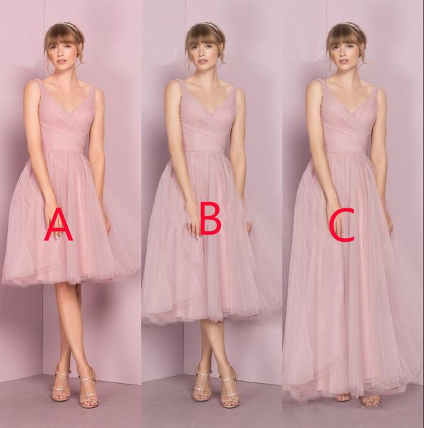 Cheap Pink Tulle Bridesmaid Dresses 2019 Newest Deep V Neckline Sleeveless Pleats Kelseyrose Wedding Guest Dress Prom Gowns Custom Made
Cheap Pink Tulle Bridesmaid Dresses 2019 Newest Deep V Neckline Sleeveless Pleats Kelseyrose Wedding Guest Dress Prom Gowns Custom Made