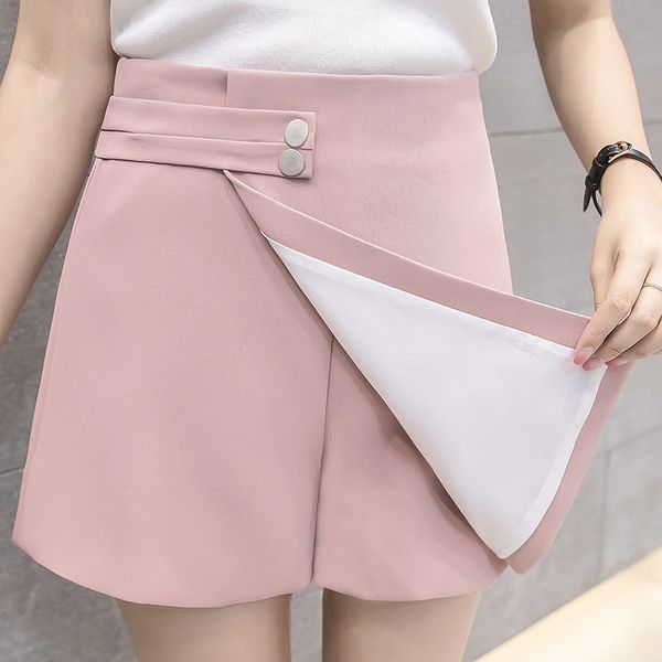 2019 spring new women shorts skirts summer fashion high waist shorts female casual loose culottes black/pink/white, White;black
2019 spring new women shorts skirts summer fashion high waist shorts female casual loose culottes black/pink/white, White;black