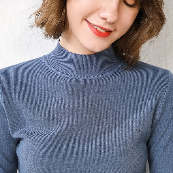 autumn winter women solid pullovers sweater knitted elasticity casual jumper fashion slim turtleneck warm female loose sweaters, White;black
autumn winter women solid pullovers sweater knitted elasticity casual jumper fashion slim turtleneck warm female loose sweaters, White;black
