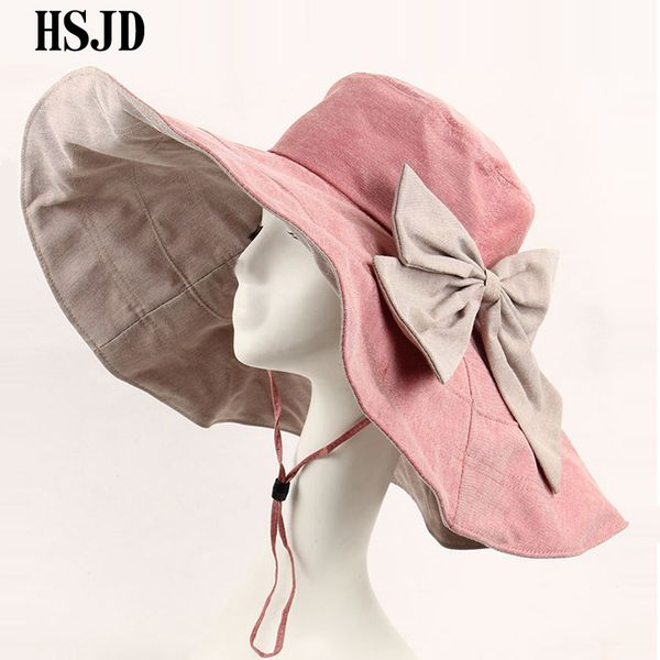 cotton large wide brim sun hat bowknot double-sided foldable beach hats for women breathable anti-uv fashion lady's summer hat, Blue;gray
cotton large wide brim sun hat bowknot double-sided foldable beach hats for women breathable anti-uv fashion lady's summer hat, Blue;gray