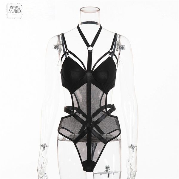 transparent bodycon mesh bodysuit halter neck black womens femme backless bandage rompers solid jumpsuit summer overall, Black;white
transparent bodycon mesh bodysuit halter neck black womens femme backless bandage rompers solid jumpsuit summer overall, Black;white