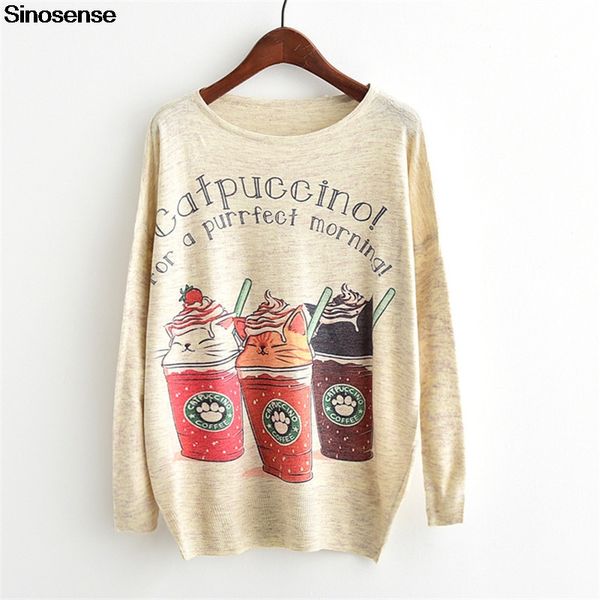 women sweater pullover basic knitted 2019 long sleeve sweaters ladies letter ice cream coffee cat sweater truien dames, White;black
women sweater pullover basic knitted 2019 long sleeve sweaters ladies letter ice cream coffee cat sweater truien dames, White;black