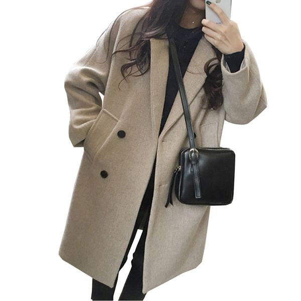 autumn winter women's winter new casual elegant style double-breasted woolen ladies wool female fashion coat long overcoat lu583, Black
autumn winter women's winter new casual elegant style double-breasted woolen ladies wool female fashion coat long overcoat lu583, Black