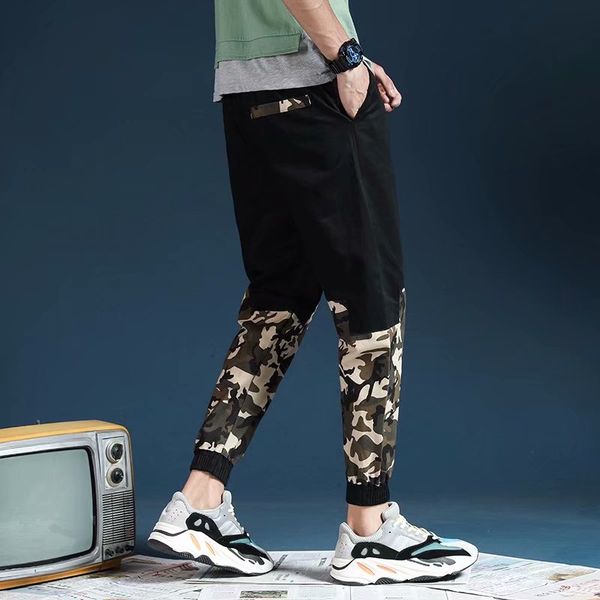 casual mens pants new gothic splice camouflage elastic waist ankle-length trousers street attire harajuku jogging sweatpants men, Black
casual mens pants new gothic splice camouflage elastic waist ankle-length trousers street attire harajuku jogging sweatpants men, Black