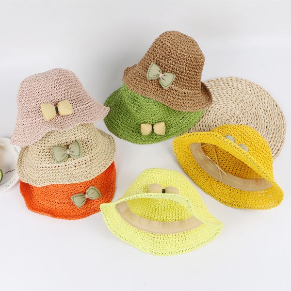 bowknot children fisherman straw hat summer travel boys and girls shade hat sun children straw bucket hats, Yellow
bowknot children fisherman straw hat summer travel boys and girls shade hat sun children straw bucket hats, Yellow