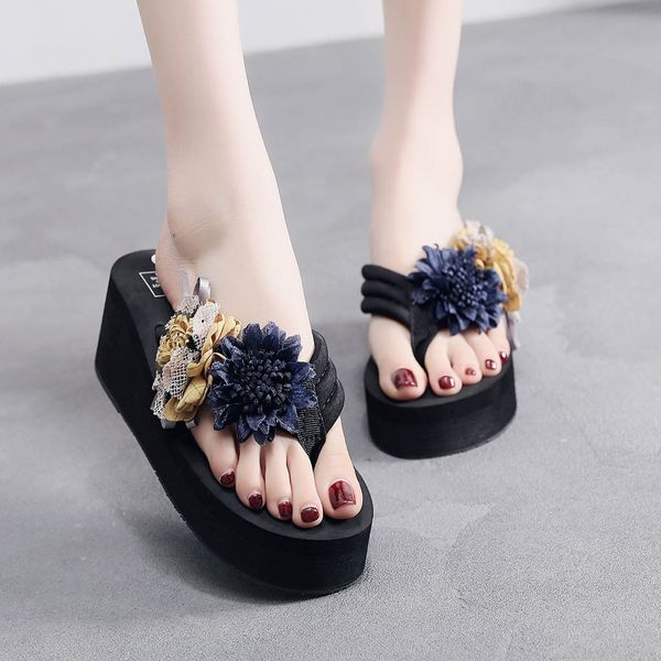 summer slippers women flower slides bohemia women platform slippers nice flip flops sandals beach shoes, Black
summer slippers women flower slides bohemia women platform slippers nice flip flops sandals beach shoes, Black