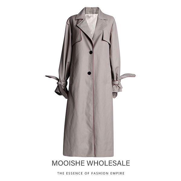 personality long trench coat 2019 autumn winter new wave dress skirt color matching back fold design windbreaker, Tan;black
personality long trench coat 2019 autumn winter new wave dress skirt color matching back fold design windbreaker, Tan;black