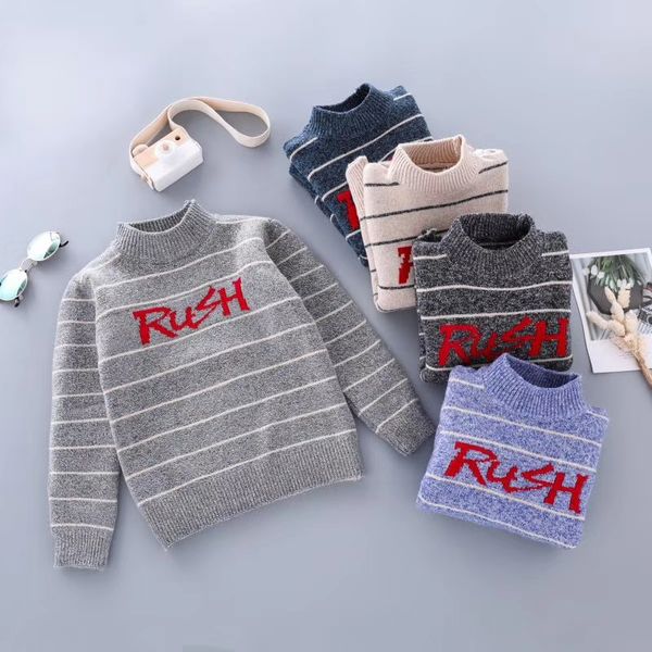 2-10yrs boys winter clothes knitted sweaters stripe children sweaters pullovers winter, Blue
2-10yrs boys winter clothes knitted sweaters stripe children sweaters pullovers winter, Blue