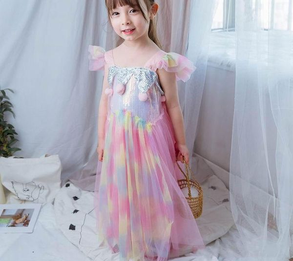 wholesale 2019 summer princess dress for girls sequins pom pom rainbow gauze beach holiday dress children clothing 2-6t, Red;yellow
wholesale 2019 summer princess dress for girls sequins pom pom rainbow gauze beach holiday dress children clothing 2-6t, Red;yellow