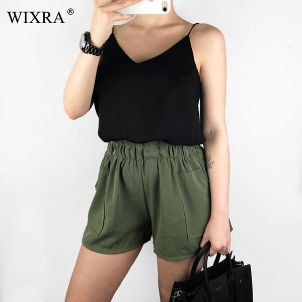 wixra high waist loose shorts elastic waist summer women casual pockets trendy shorts for lady 2019 new hot, White;black
wixra high waist loose shorts elastic waist summer women casual pockets trendy shorts for lady 2019 new hot, White;black
