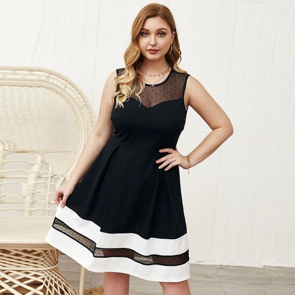 whzhm new arrival dot black party dresses women plus size 3xl 4xl mesh patchwork a-line dress vintage feminina sleeveless lace, Black;gray
whzhm new arrival dot black party dresses women plus size 3xl 4xl mesh patchwork a-line dress vintage feminina sleeveless lace, Black;gray