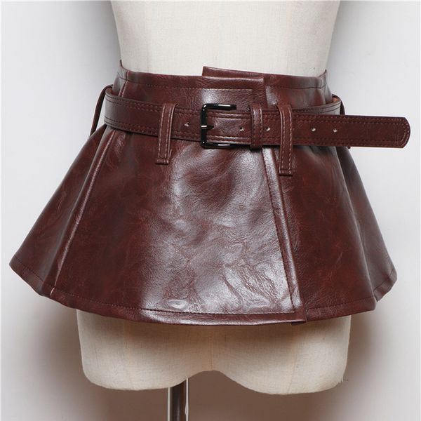 2020 new wide belt women corset belts pu leather ruffle skirt peplum waistband cummerbunds female dress strap girdle, Black;brown
2020 new wide belt women corset belts pu leather ruffle skirt peplum waistband cummerbunds female dress strap girdle, Black;brown