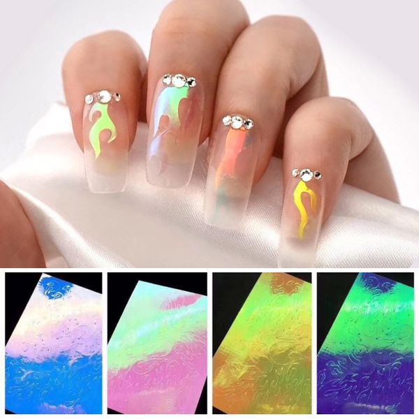holographic nail vinyls hollow stencil stickers nail art transfer stickers laser stencil 3d art decoration diy, Black
holographic nail vinyls hollow stencil stickers nail art transfer stickers laser stencil 3d art decoration diy, Black