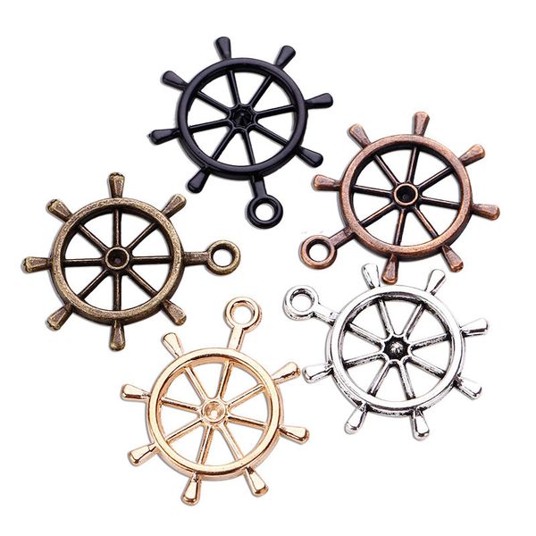 100pcs/bag retro tricolor 28*25mm navigation rudder charms pendant women men designer jewelry making necklace bracelet accessories gift, Bronze;silver
100pcs/bag retro tricolor 28*25mm navigation rudder charms pendant women men designer jewelry making necklace bracelet accessories gift, Bronze;silver