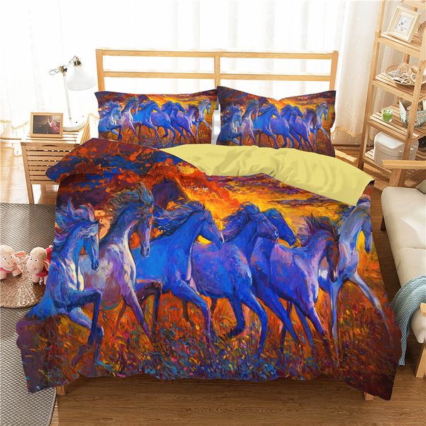bed coverlet bedroom clothes 3d horse group oil painting home textile with pillowcase duvet cover bed linen
bed coverlet bedroom clothes 3d horse group oil painting home textile with pillowcase duvet cover bed linen