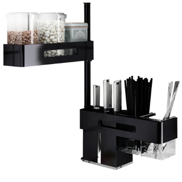 kitchen spice rack seasoning jar space aluminum storage shelf wall mounted rotating multi-function rack knife fork chopsticks st
kitchen spice rack seasoning jar space aluminum storage shelf wall mounted rotating multi-function rack knife fork chopsticks st