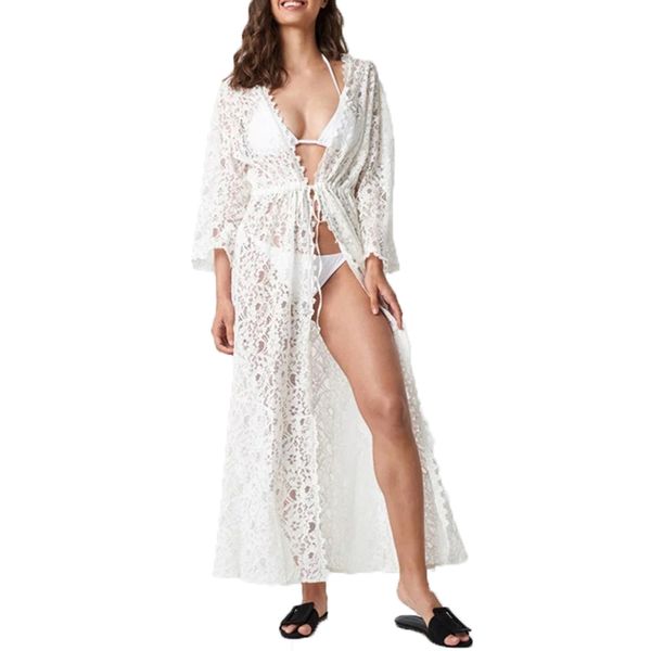 sarongs latest design summer ladies deep v white lace swing casual maxi boho floral dress, Blue;gray
sarongs latest design summer ladies deep v white lace swing casual maxi boho floral dress, Blue;gray