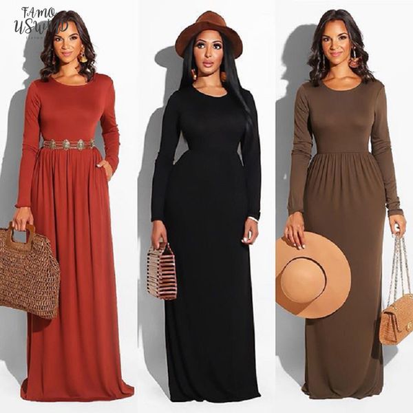 twill autumn winter 2020 casual women maxi dress long sleeve patchwork loose dress pocket solid color elegant women robe, Black;gray
twill autumn winter 2020 casual women maxi dress long sleeve patchwork loose dress pocket solid color elegant women robe, Black;gray