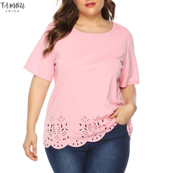 elegant blouse women round collar casual hollow out solid color short sleeve plus size blouse camisa mujer 10, White
elegant blouse women round collar casual hollow out solid color short sleeve plus size blouse camisa mujer 10, White