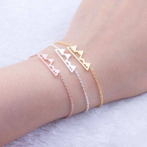 link, chain minimalist adventure snowy mountain bracelet women tiny geometric triangle bracelets for men hiking jewelry holiday gifts bijoux, Black
link, chain minimalist adventure snowy mountain bracelet women tiny geometric triangle bracelets for men hiking jewelry holiday gifts bijoux, Black