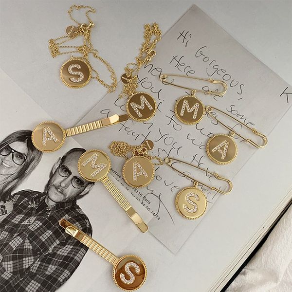 mengjiqiao 2019 korean new gold color coin rhinestone hairpins for women gilrs fashion letter necklace jewelry brooch sets gifts, Silver
mengjiqiao 2019 korean new gold color coin rhinestone hairpins for women gilrs fashion letter necklace jewelry brooch sets gifts, Silver