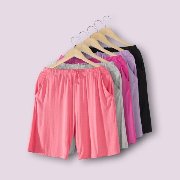 women fashion modal cotton bamboo fibre shorts sleep bottoms two size female loose pajama pants casual nightgown, Black;red
women fashion modal cotton bamboo fibre shorts sleep bottoms two size female loose pajama pants casual nightgown, Black;red