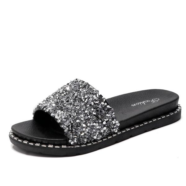 slippers women summer flat bling slippers soft jelly shoes female flip flops sandals outdoor ladies slides beach shoes, Black
slippers women summer flat bling slippers soft jelly shoes female flip flops sandals outdoor ladies slides beach shoes, Black