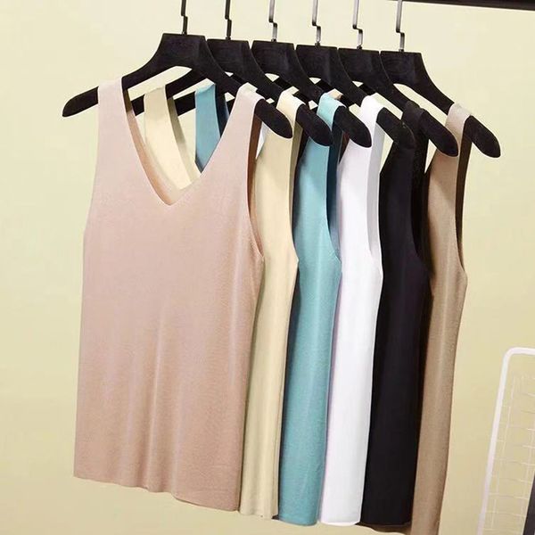 knitted summer tank women big size camisole blouse sleeveless v neck slim female t-shirt vest casual camis, White
knitted summer tank women big size camisole blouse sleeveless v neck slim female t-shirt vest casual camis, White
