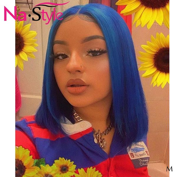 blue colored human hair wigs for black women 13x6 transparent lace wigs for black women short straight pixie cut bob 130 remy, Black;brown
blue colored human hair wigs for black women 13x6 transparent lace wigs for black women short straight pixie cut bob 130 remy, Black;brown