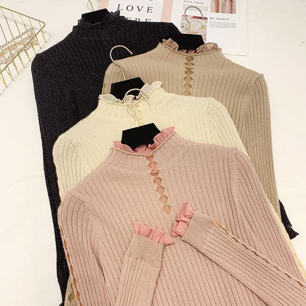 ruffles sweater women basic pull femme new winter ladies sweater bottoming shirt slim-fit sweaters jumper mujer 2020, White;black
ruffles sweater women basic pull femme new winter ladies sweater bottoming shirt slim-fit sweaters jumper mujer 2020, White;black