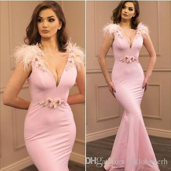 mermaid blus pink prom dresses long on line 2019 v neck evening dresses formal gowns with feathers, Black
mermaid blus pink prom dresses long on line 2019 v neck evening dresses formal gowns with feathers, Black