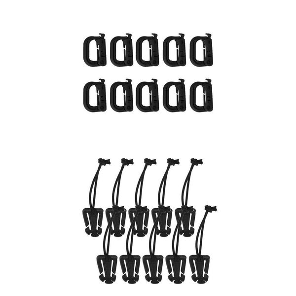 10pcs nylon carabiner keychain hook d type buckle + 10pcs elastic rope clips for backpacking
10pcs nylon carabiner keychain hook d type buckle + 10pcs elastic rope clips for backpacking