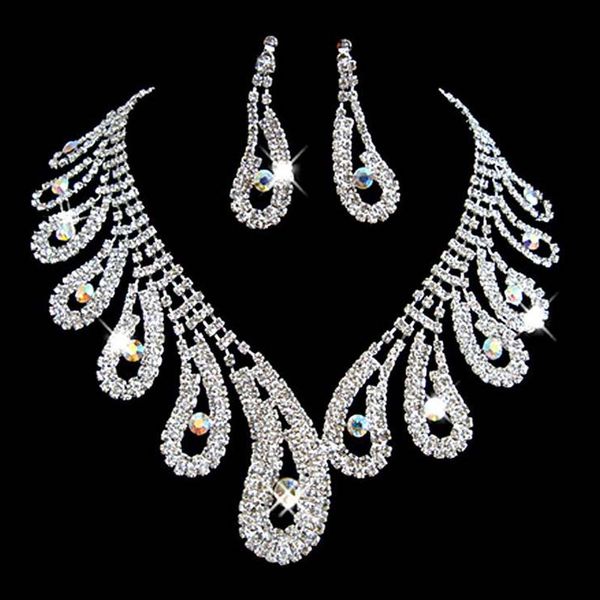 fashion rhinestones bridal jewelry sets silver crystals wedding necklaces and earrings for bride prom evening party accessories, Slivery;golden
fashion rhinestones bridal jewelry sets silver crystals wedding necklaces and earrings for bride prom evening party accessories, Slivery;golden
