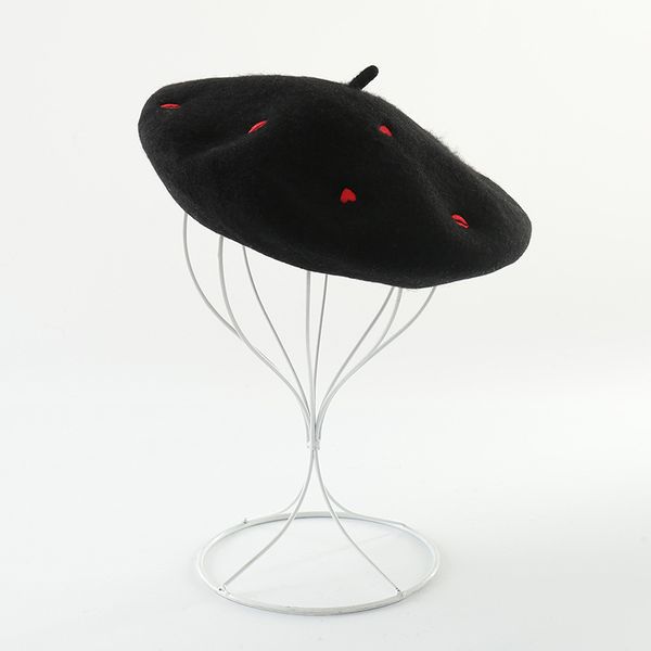 fashion red lips embroidery wool berets french hats winter hats for women pink beret winter painter hat girl lolita beret femme, Blue;gray
fashion red lips embroidery wool berets french hats winter hats for women pink beret winter painter hat girl lolita beret femme, Blue;gray