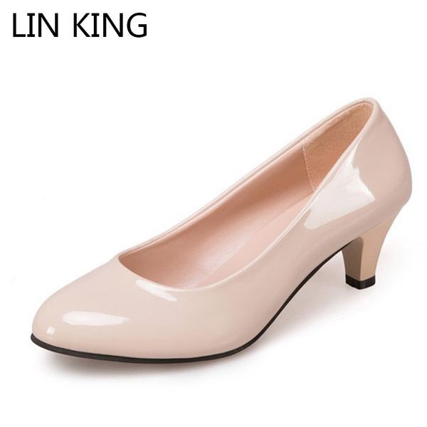 lin king mature patent leather women pumps slip on shallow high heel shoes leisure ladies office dress mom pumps plus size 42, Black
lin king mature patent leather women pumps slip on shallow high heel shoes leisure ladies office dress mom pumps plus size 42, Black