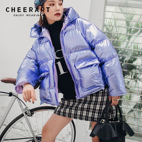 cheerart пузыря пальто зимы parka пузыря куртка женщин silver пуховик с капюшоном перетяжка пальто ветровки femme high street, Black
cheerart пузыря пальто зимы parka пузыря куртка женщин silver пуховик с капюшоном перетяжка пальто ветровки femme high street, Black