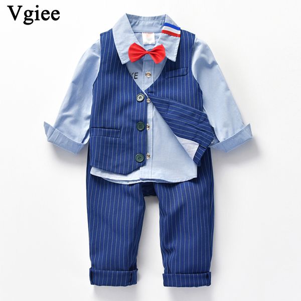 

vgiee kids clothes boys for party birthday wedding boy set casual cotton long sleeve fall winter a little boys clothing cc699, White