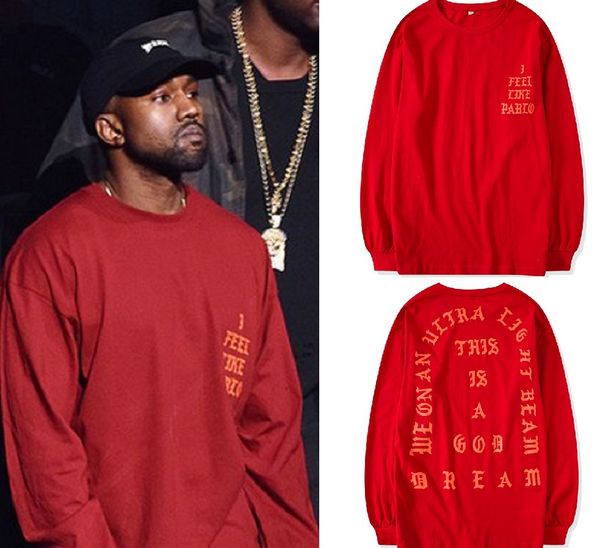 Kanye I Feel Like Pablo Mens Long-sleeved Tshirt Round Neck Hip Hop Letter Print for Women and Men Asian Size S-3XL
Kanye I Feel Like Pablo Mens Long-sleeved Tshirt Round Neck Hip Hop Letter Print for Women and Men Asian Size S-3XL