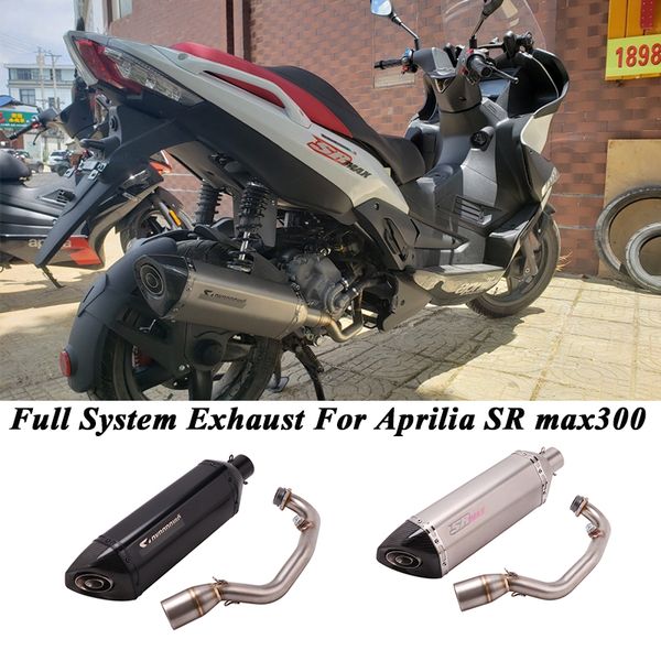 full system motorcycle exhaust for aprilia sr max300 max 300 modified front middle link pipe carbon muffler db killer
full system motorcycle exhaust for aprilia sr max300 max 300 modified front middle link pipe carbon muffler db killer