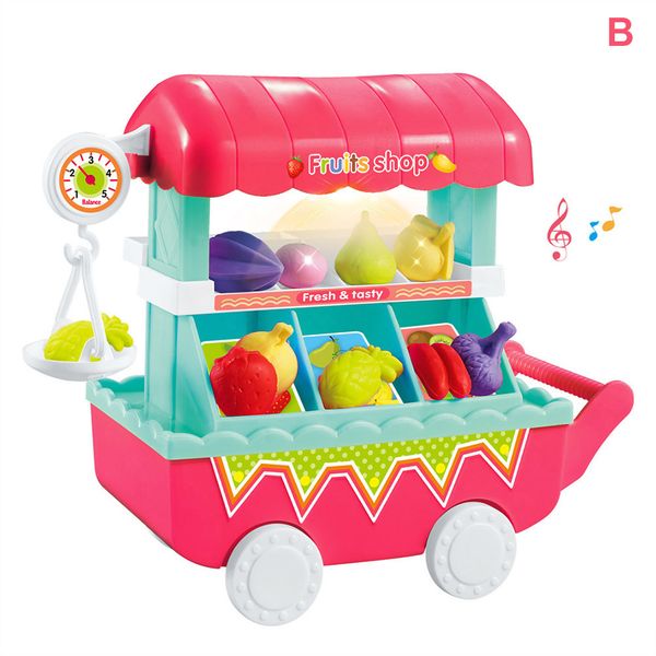 1 set children kids toy role play vegetables fruit shop cart pretend mini gift with light music
1 set children kids toy role play vegetables fruit shop cart pretend mini gift with light music
