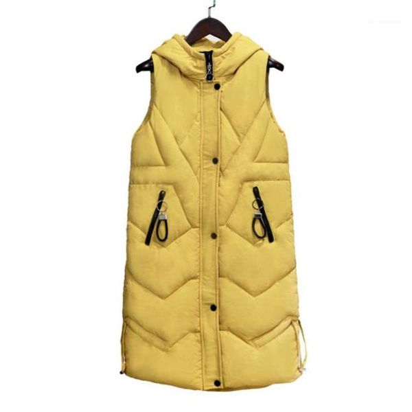 long hooded womens coats casual ladies loose outerwear thick designer women down vest winter sleeveless solid color, Black;white
long hooded womens coats casual ladies loose outerwear thick designer women down vest winter sleeveless solid color, Black;white