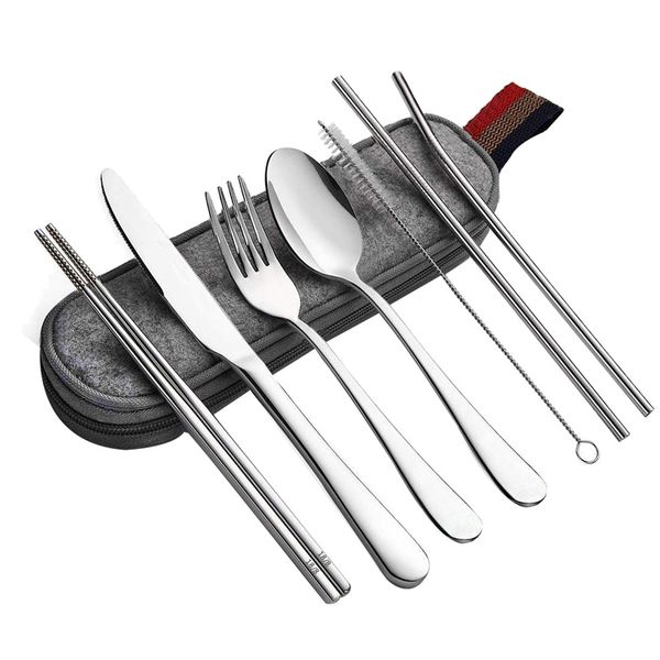 reusable travel utensils silverware with case,travel camping cutlery set,chopsticks and straw for camping, portable flatware cut dinnerware
reusable travel utensils silverware with case,travel camping cutlery set,chopsticks and straw for camping, portable flatware cut dinnerware