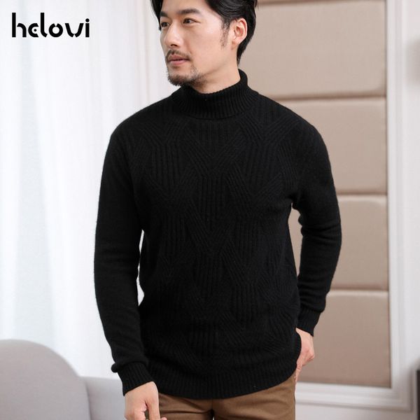 men's sweaters helovi 2021 winter turtleneck sweater 100% cashmere large size solid color long sleeve fashion, White;black
men's sweaters helovi 2021 winter turtleneck sweater 100% cashmere large size solid color long sleeve fashion, White;black