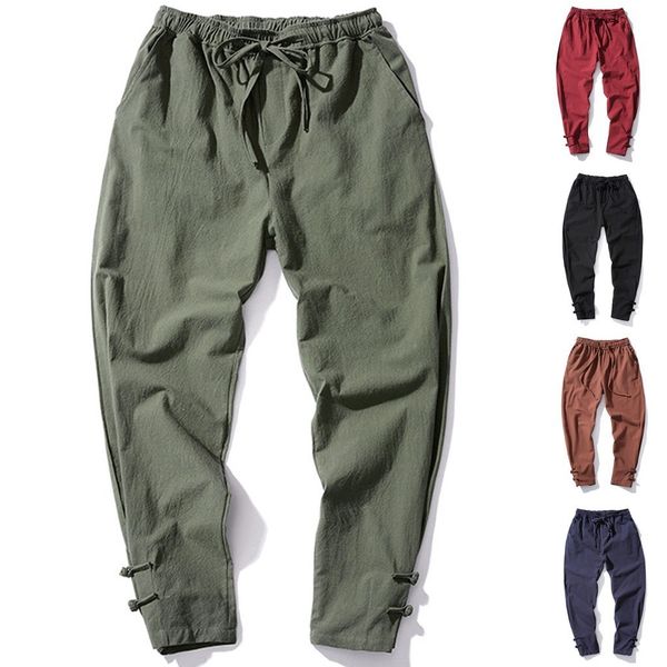 men jogger pants fashion autumn hip hop casual fashion men solid color striped cotton linen long pants casual trousers m-5xl, Black
men jogger pants fashion autumn hip hop casual fashion men solid color striped cotton linen long pants casual trousers m-5xl, Black