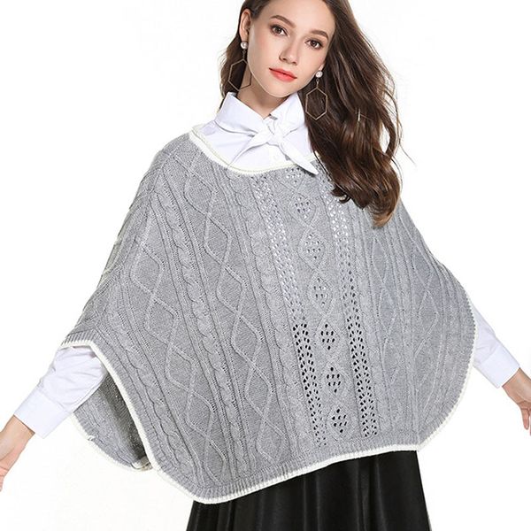 2020 autumn and winter new european and american loose pullover ladies knitted jacket sweater blouse cape shawl, Black
2020 autumn and winter new european and american loose pullover ladies knitted jacket sweater blouse cape shawl, Black