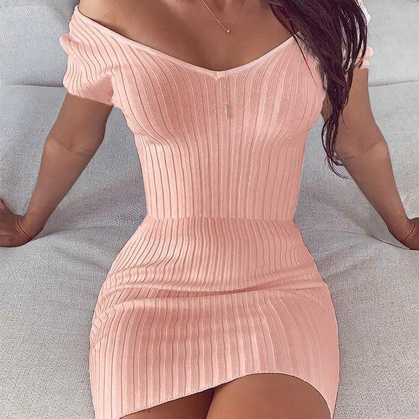 v-neck slim knitted mini dress women short sleeve summer casual solid color simple dresses party elegant bodycon vestidos, Black;gray
v-neck slim knitted mini dress women short sleeve summer casual solid color simple dresses party elegant bodycon vestidos, Black;gray