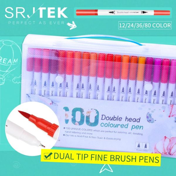 12-100colors fineliner art marker pens dual tip drawing painting watercolor soft brush marker pen school supplies manga markers
12-100colors fineliner art marker pens dual tip drawing painting watercolor soft brush marker pen school supplies manga markers