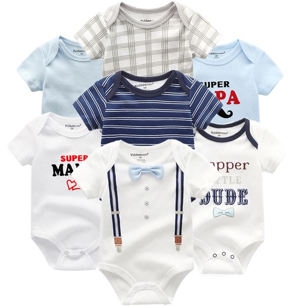 7pcs/lots baby boy girl rompers summer infant collar cotton clothes newborn jumpsuit for 0-12m toddlers roupas de bebe outfits t200706, Blue
7pcs/lots baby boy girl rompers summer infant collar cotton clothes newborn jumpsuit for 0-12m toddlers roupas de bebe outfits t200706, Blue