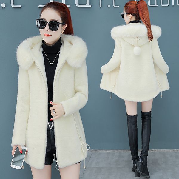 elegant solid imitation mink velvet coat loose pockets hooded coat and jacket fashion warm long women coats autumn winter a462, Black
elegant solid imitation mink velvet coat loose pockets hooded coat and jacket fashion warm long women coats autumn winter a462, Black